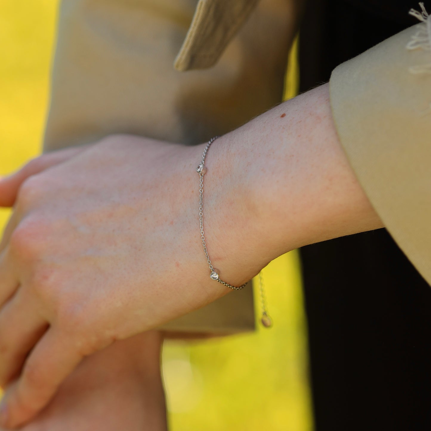 Silver Bracelet with 3 Stones | Срібний браслет із 3 камінцями 925 | 2100
