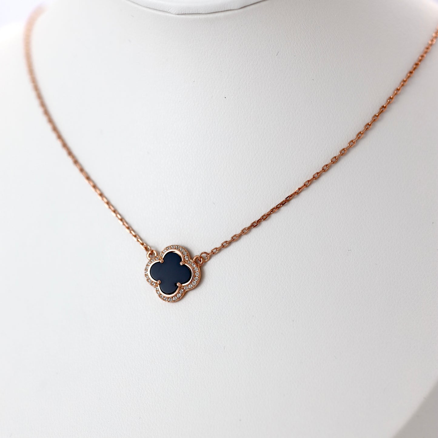 Срібне коліє з оніксом | покриття позолотою 585 пр | Silver Necklace with Onyx & 585 Gold Plating | Sterling Silver 925