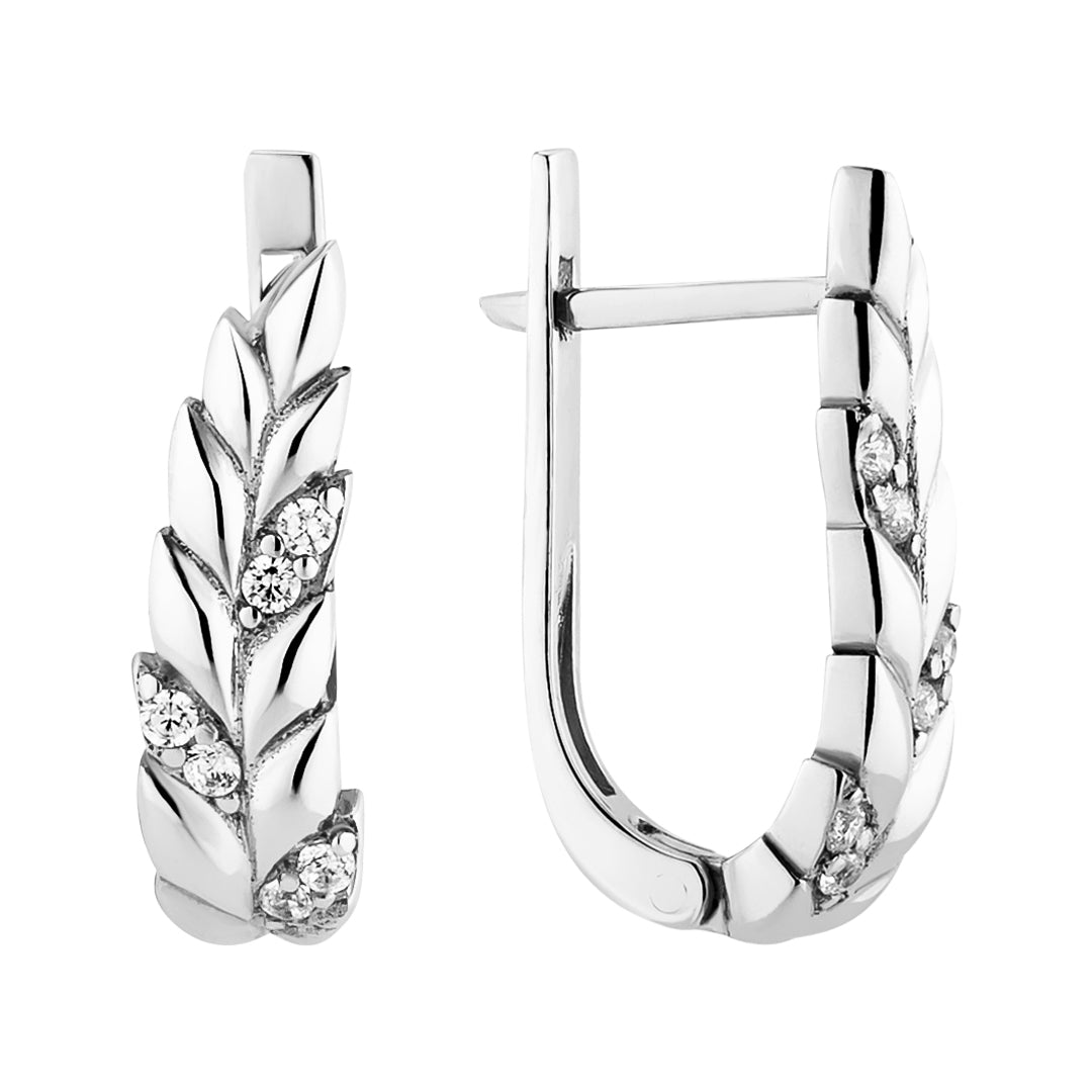 Silver Elara Earrings with Cubic Zirconia | Срібні сережки Елара з цирконієм | 842
