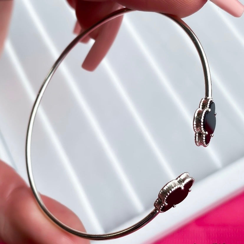 Срібний формостійкий браслет/онікс/срібло 925пр/338