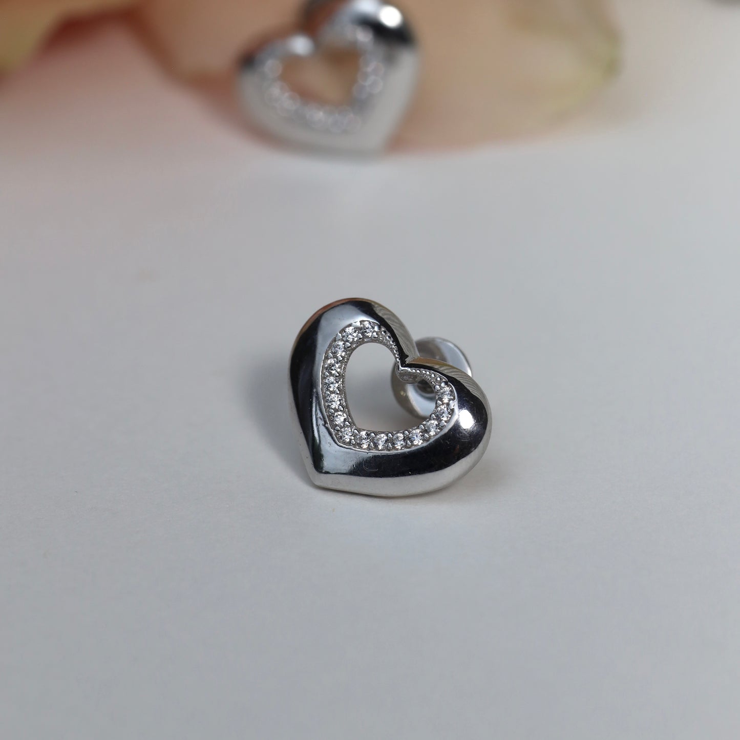 Срібні сережки/Серце/срібло 925пр/528