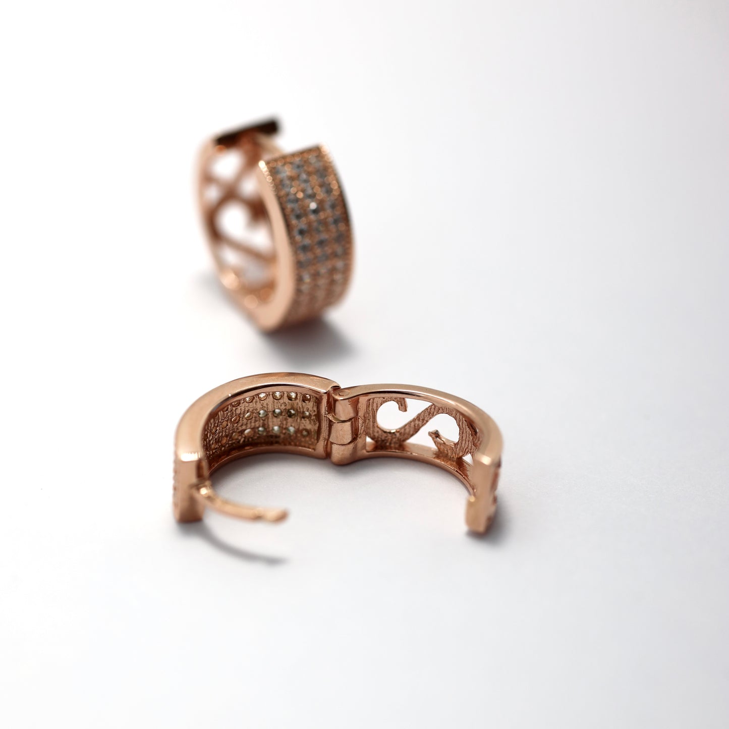 Сережки Вічна елегантність | Срібло 925 позолота фіаніти | Earrings Eternal Grace | Silver 925 | Gold Plated 585 Cubic Zirconia | 023