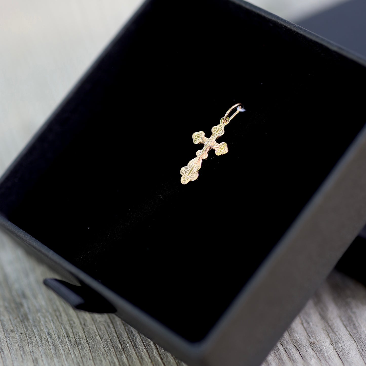 Золотий хрестик 585 проби | 14K Gold Cross Pendant