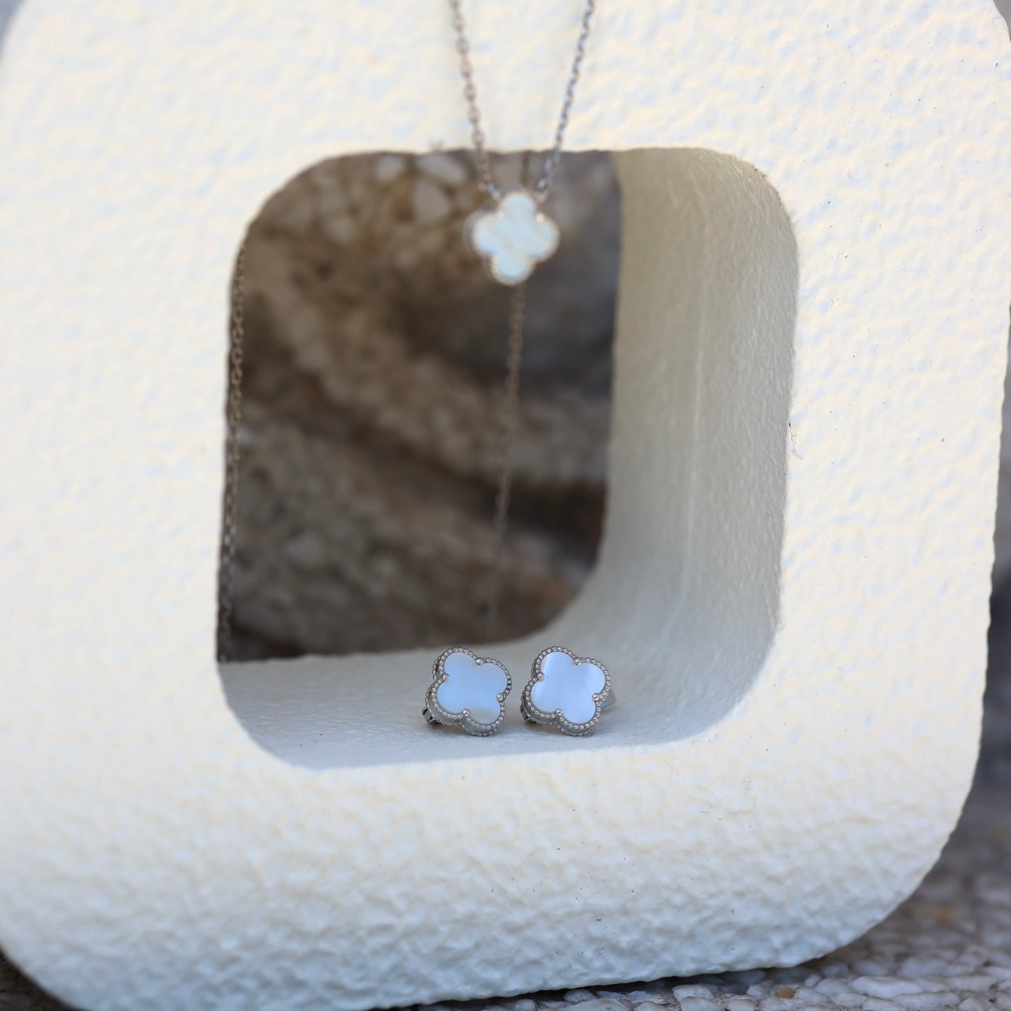 Pearl Clover Jewelry Set | Mother of Pearl & Sterling Silver|Комплект Pearl Clover з перламутром та срібла 925|339