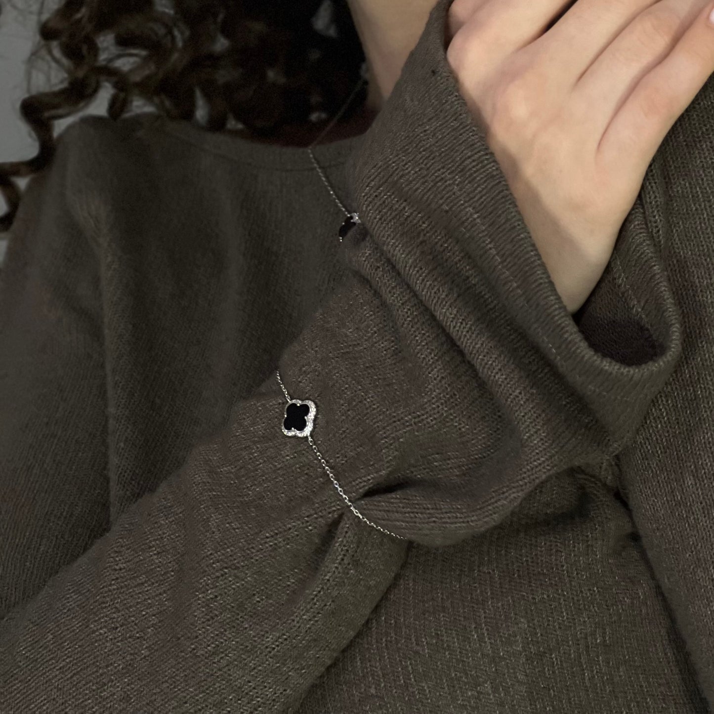 Срібний браслет/Клевер/срібло 925пр/339