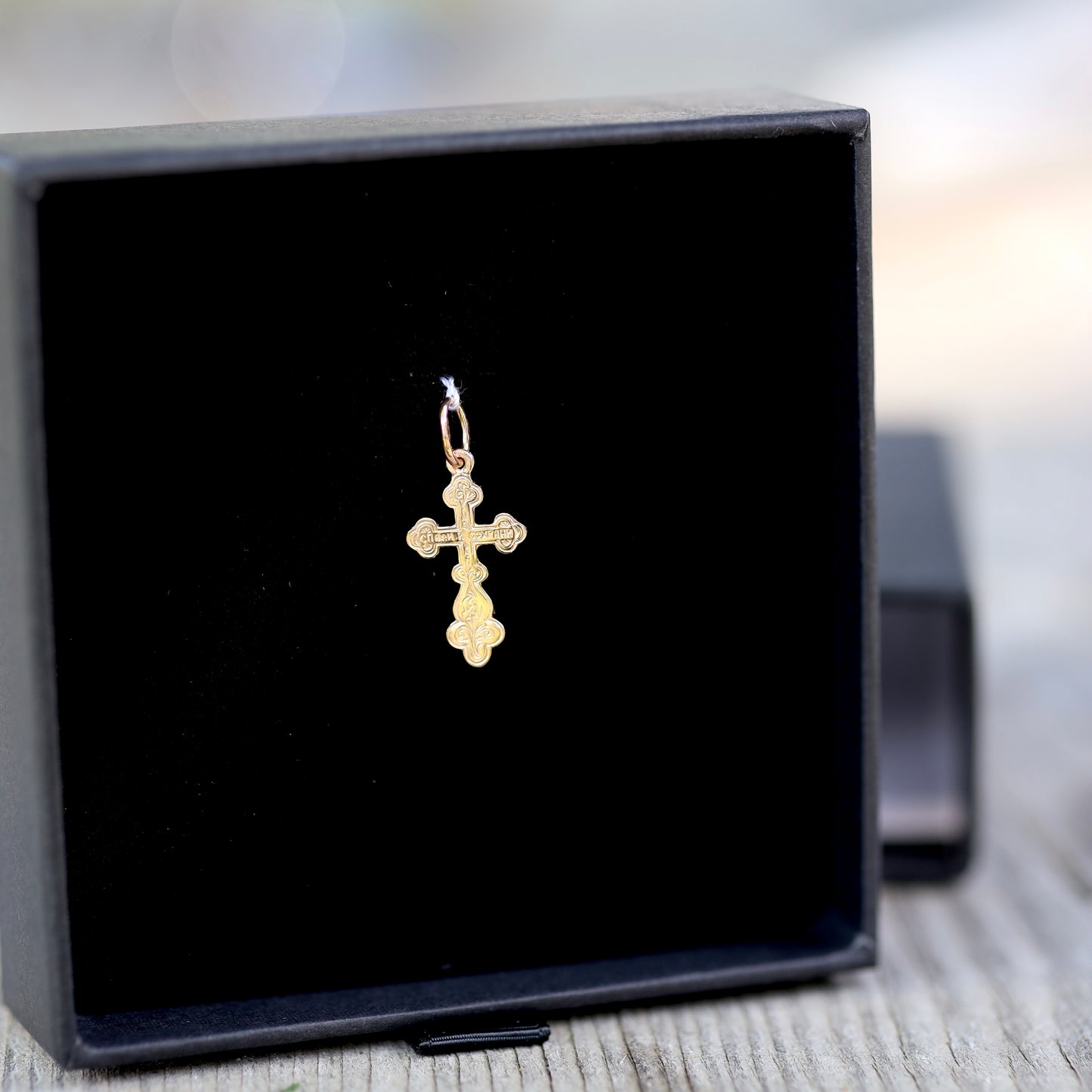 Золотий хрестик 585 проби | 14K Gold Cross Pendant