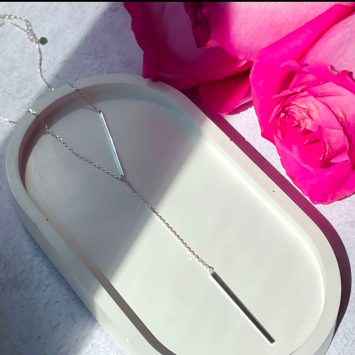 Срібне подовжене кольє/срібло 925пр./324