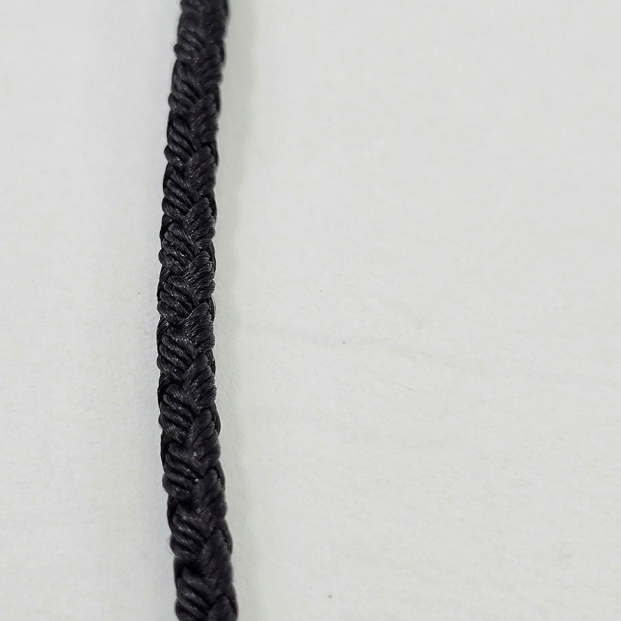Black Cord Necklace with 925 Silver Prayer Details| Чорний шнурок на шию зі срібними вставками Спаси та збережи|471