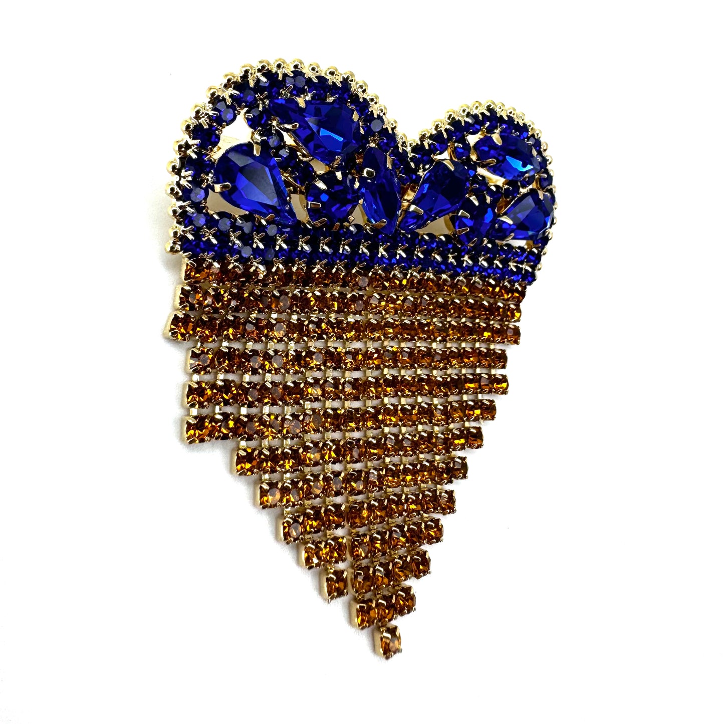 Патріотична брошка/Серце/стрази/бідутерія