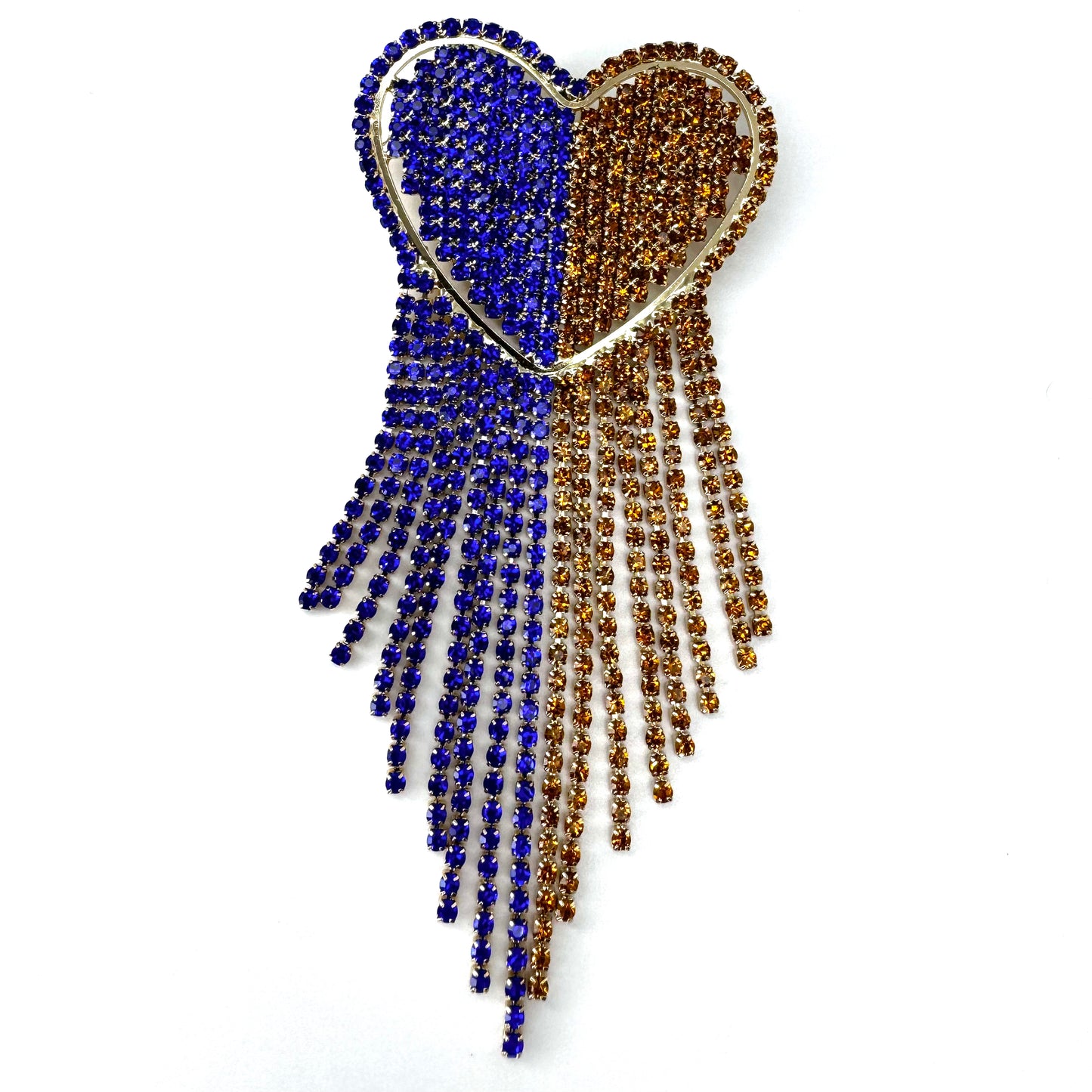 Патріотична брошка/Серце/велика/біжутерія