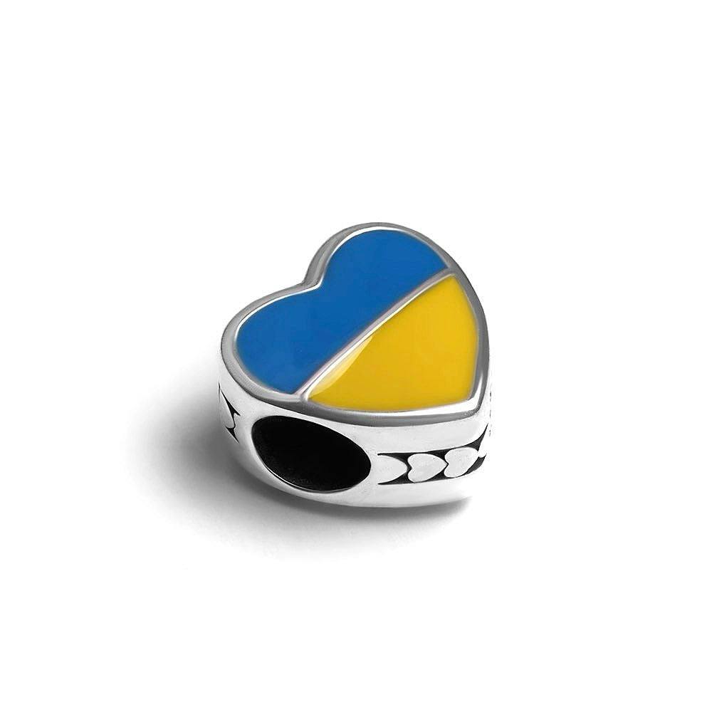 Патріотичний сріблений шармик/емальований