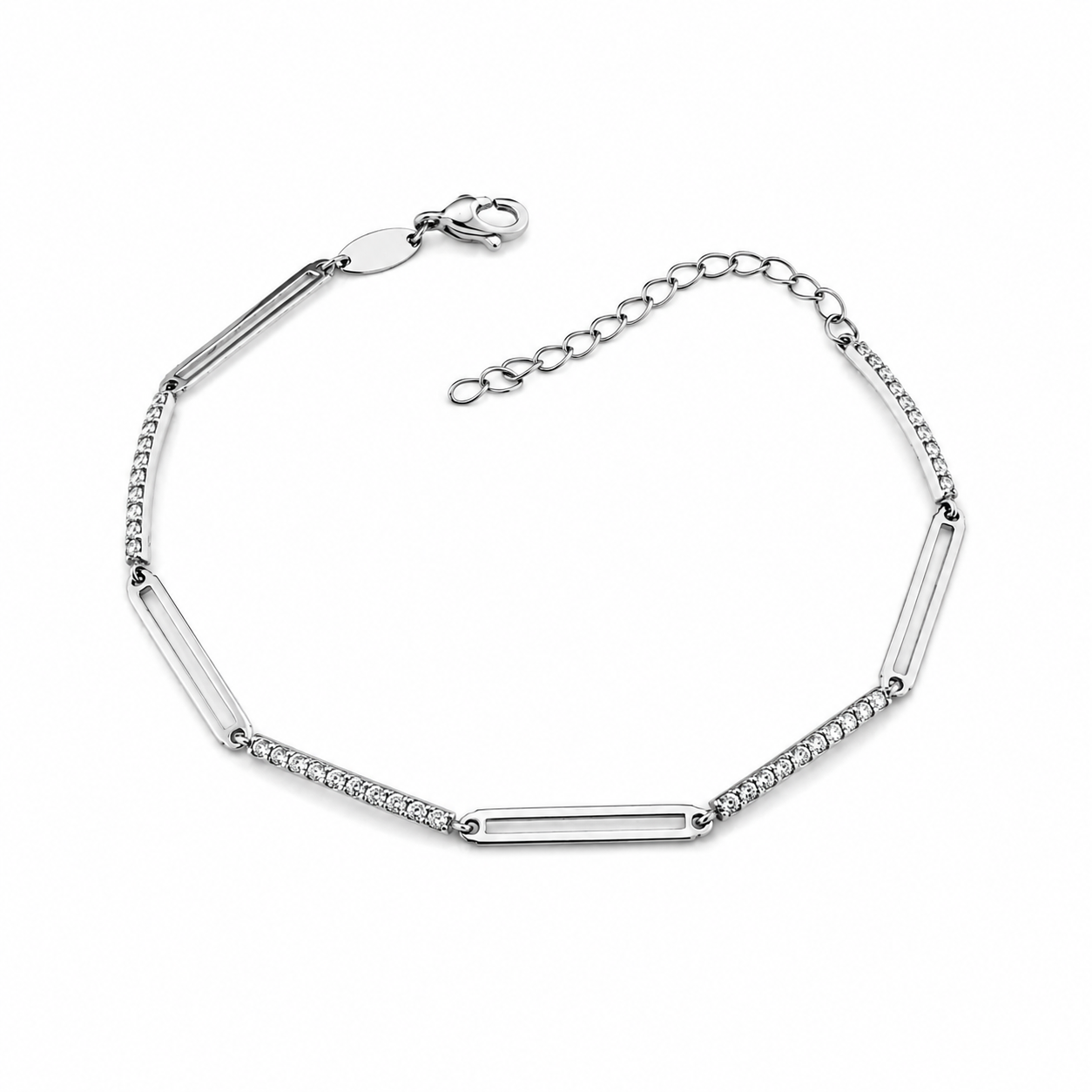 Срібний браслет Elegance 925 з цирконієм | Elegance Silver Bracelet 925 with Zirconia|874