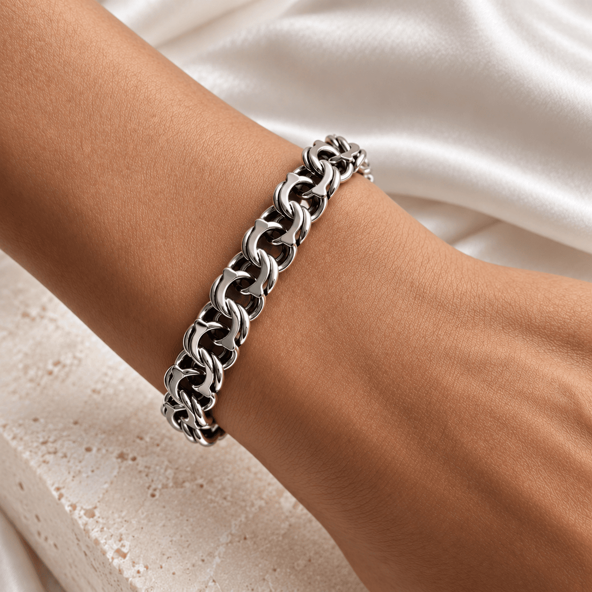 Hand-Forged Silver Bismarck Bracelet| Масивний срібний браслет ручної ковки|2006.5