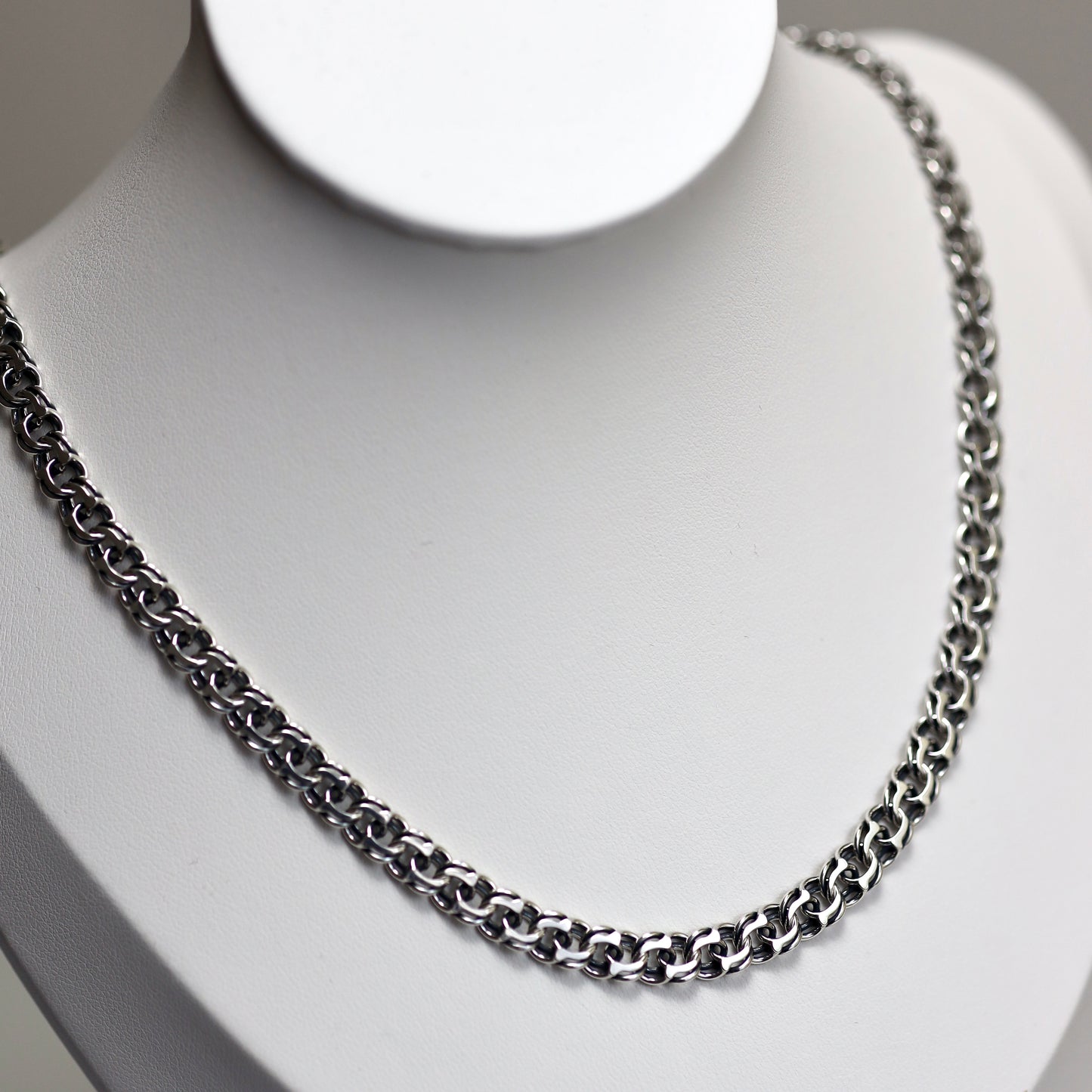 Срібний ланцюжок/плетіння потовщений Бісмарк/срібло 925пр | 1006