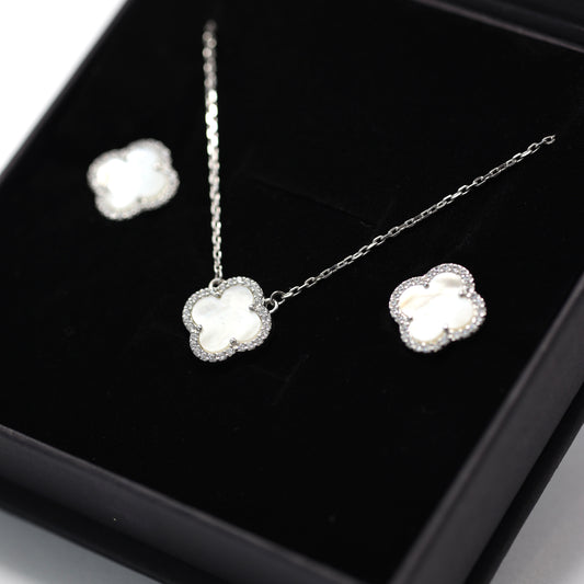 Срібний комплект прикрас/Перламутр/срібло 925пр/550