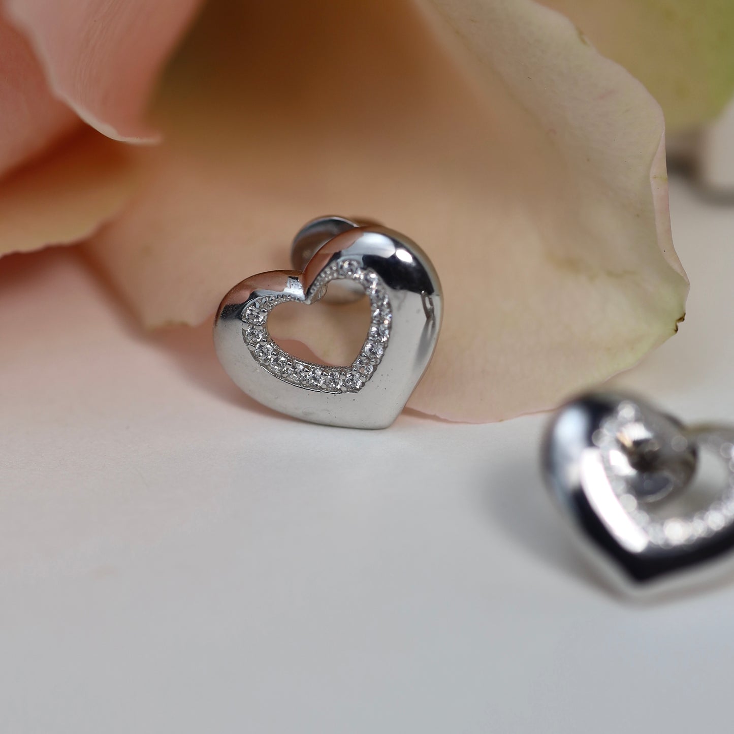 Срібні сережки/Серце/срібло 925пр/528