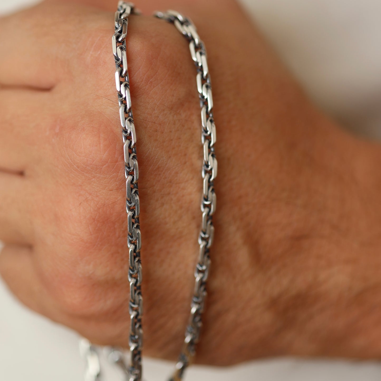 Срібний ланцюг Якірний біт | Silver Anchor Bit Chain | Масивний 925 Silver | Міцне плетіння |1018