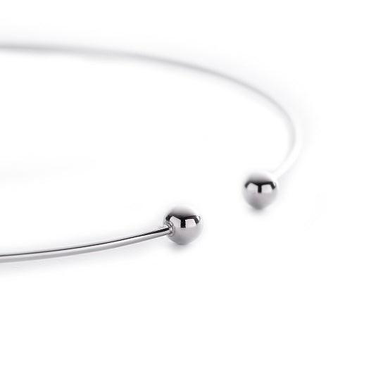 Срібне формостійке кольє 925 / Sterling Silver Minimalist Collar Necklace|1204