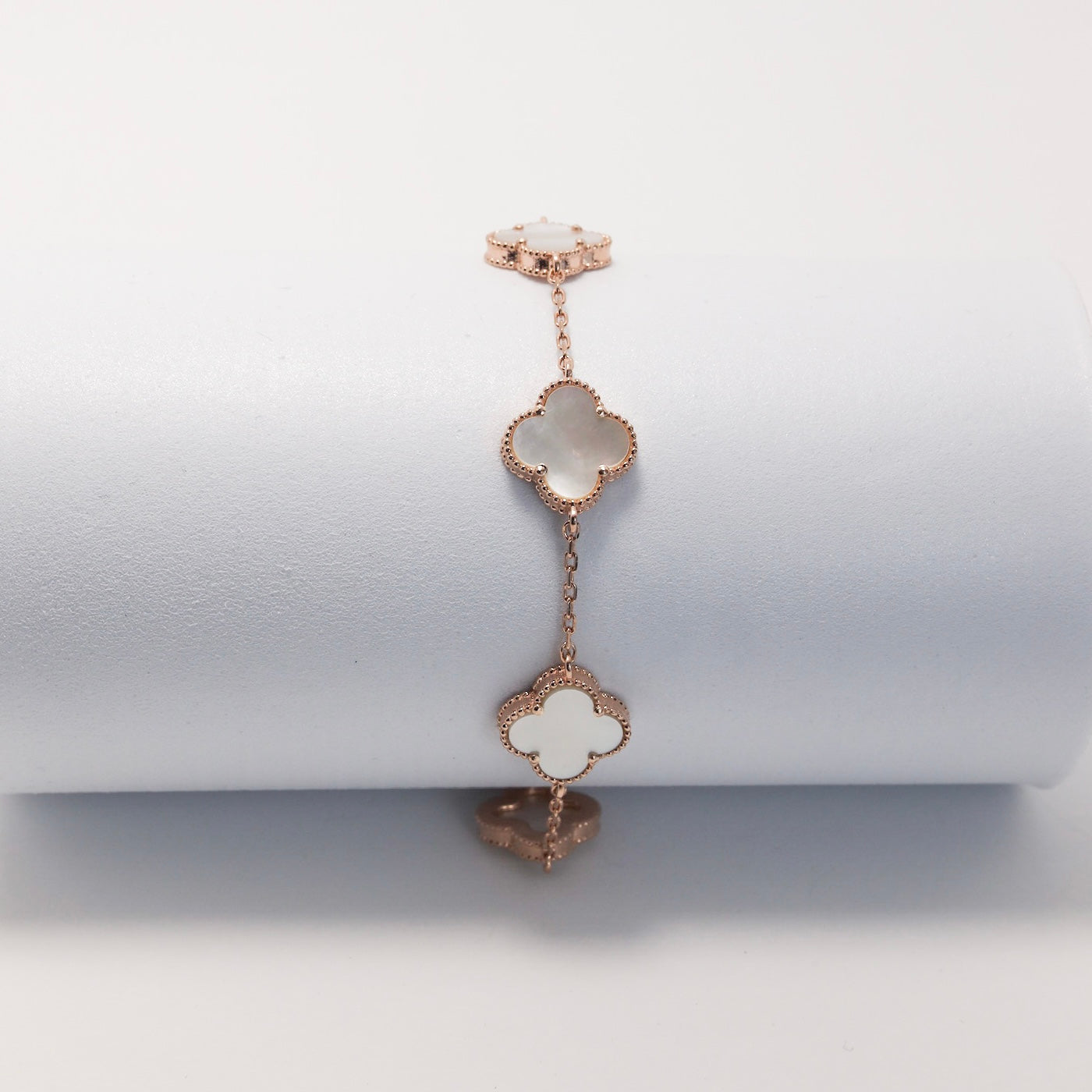 Срібний браслет Fleur з перламутром,позолота 585 | Fleur Mother of Pearl Gold Plated Silver Bracelet|338