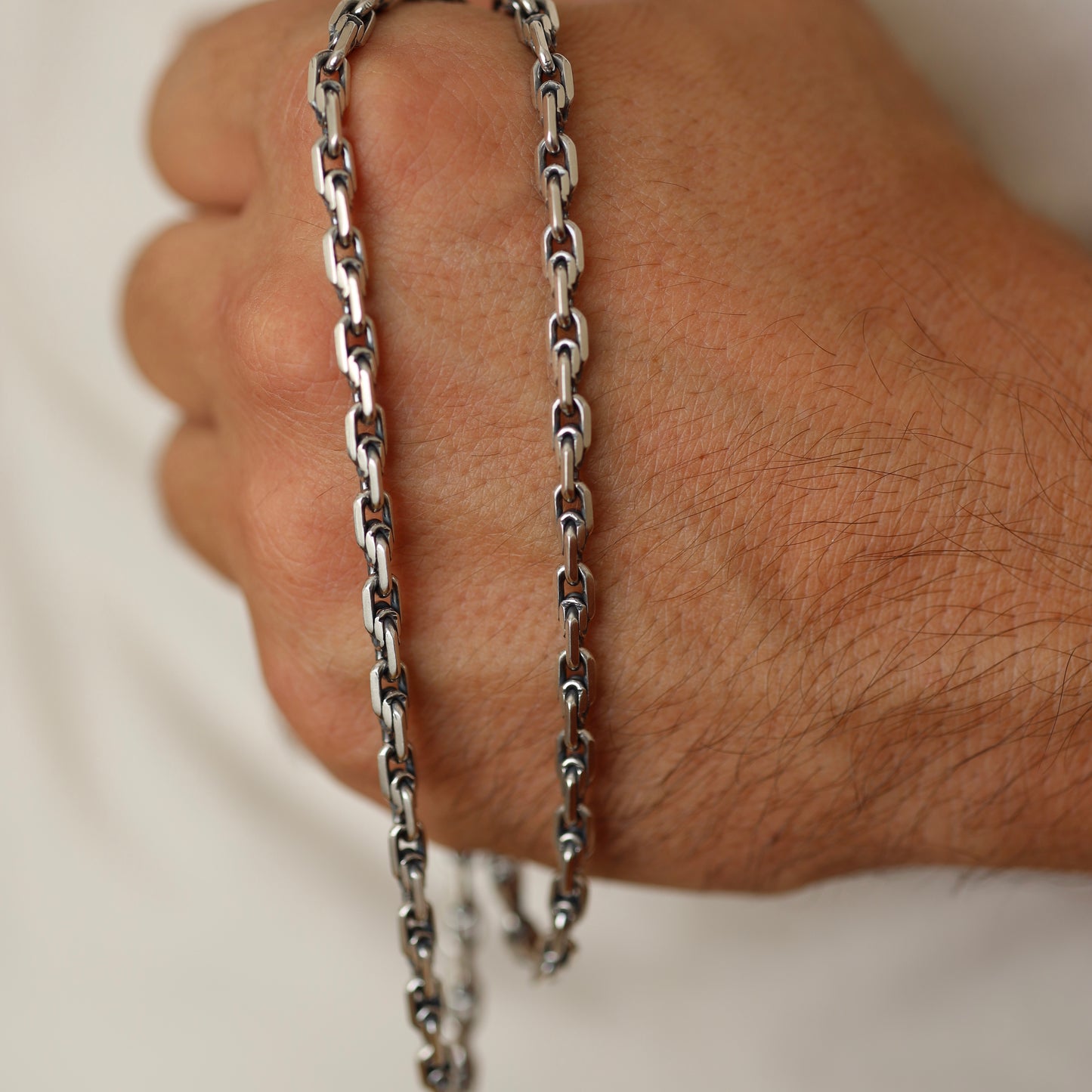 Срібний ланцюг Якірний біт | Silver Anchor Bit Chain | Масивний 925 Silver | Міцне плетіння |1018
