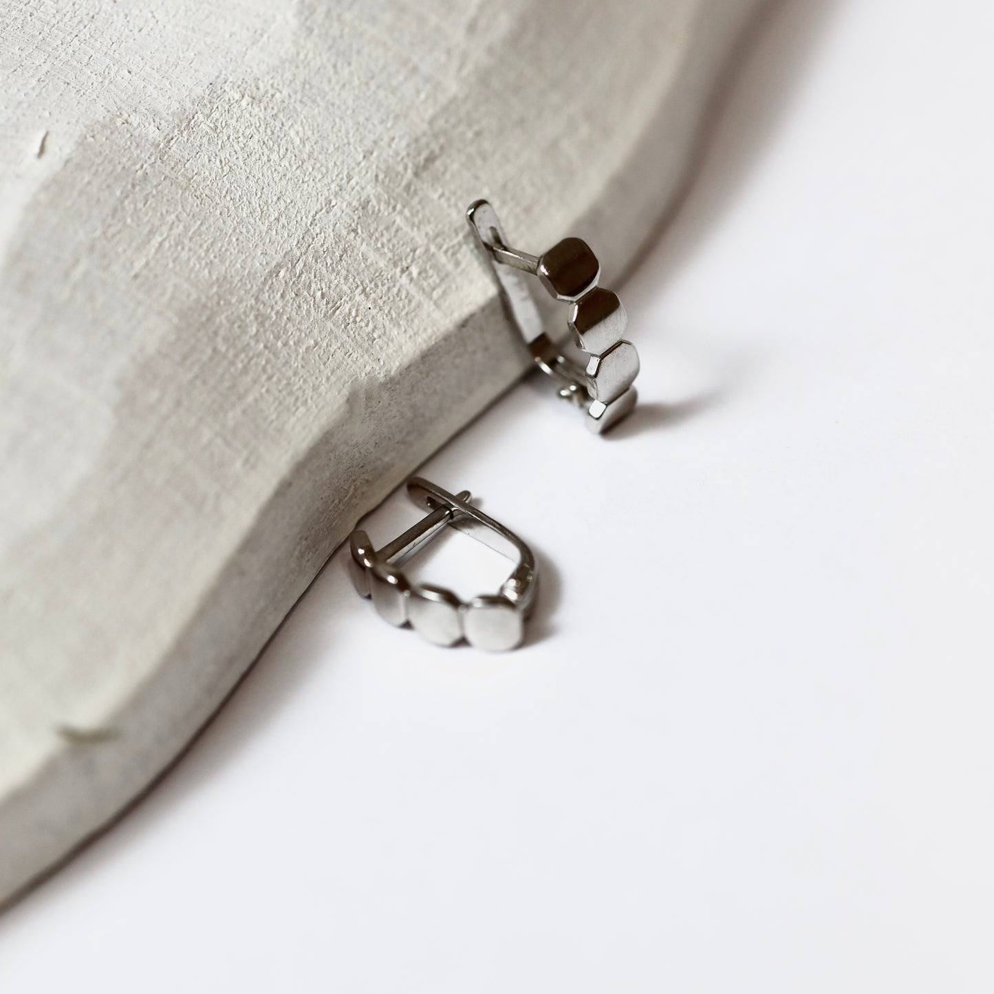 Срібні сережки з англійською застібкою|925 Silver Earrings | Minimalist Classic | 82707
