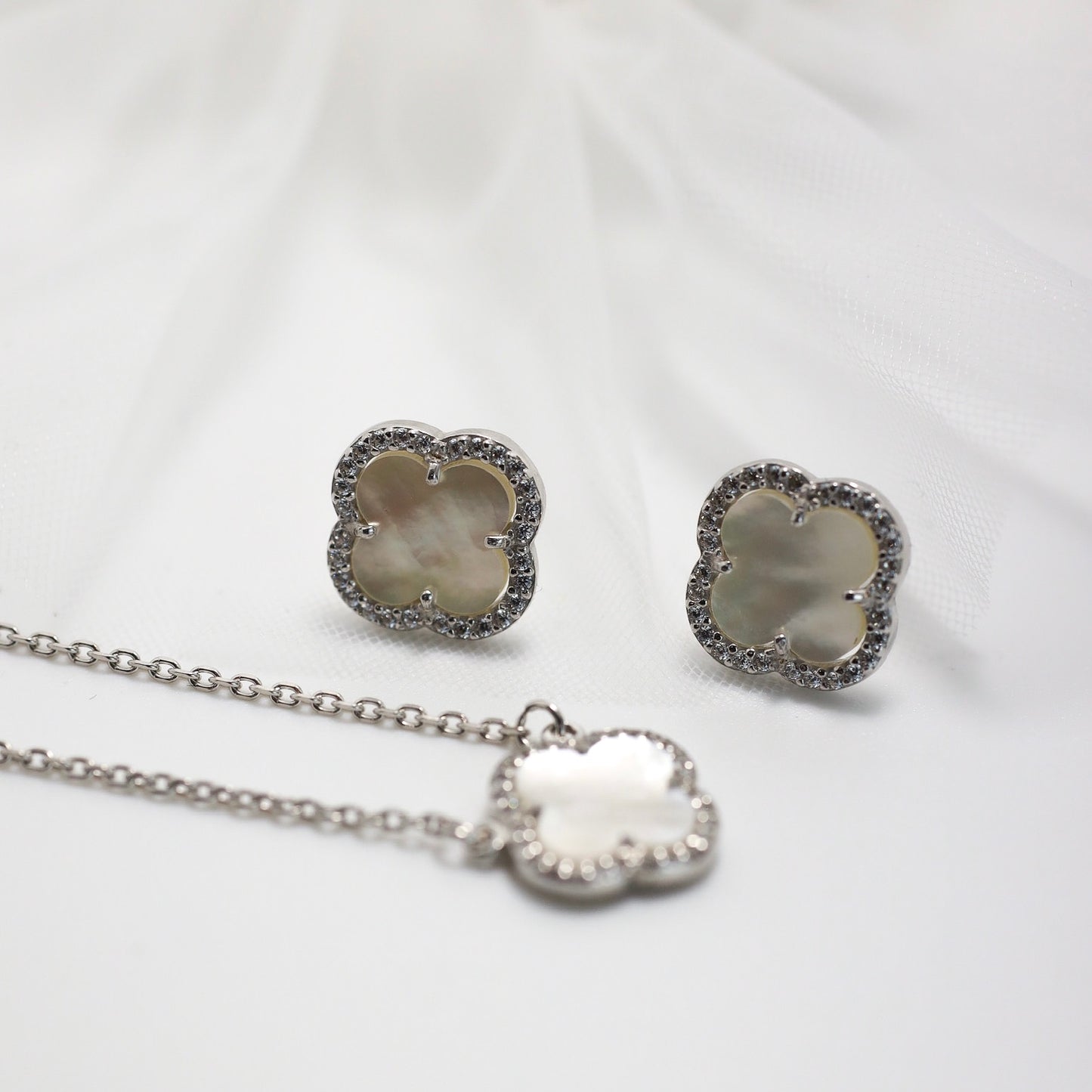 Sterling Silver Mother-of-Pearl Jewelry Set 925 | Срібний комплект з перламутром| 6141 |20354