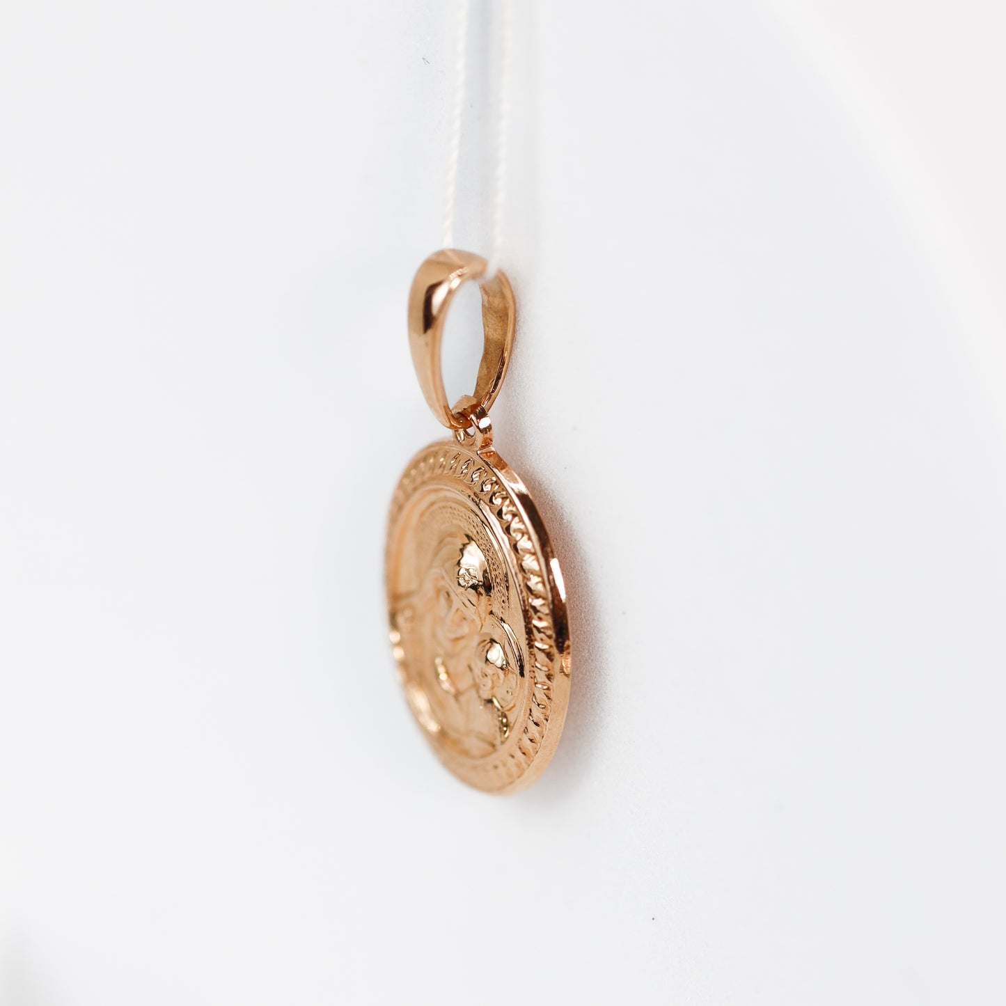 Золотий медальйон-ікона 585 | Gold Religious Medal Pendant Virgin Mary Ukraine