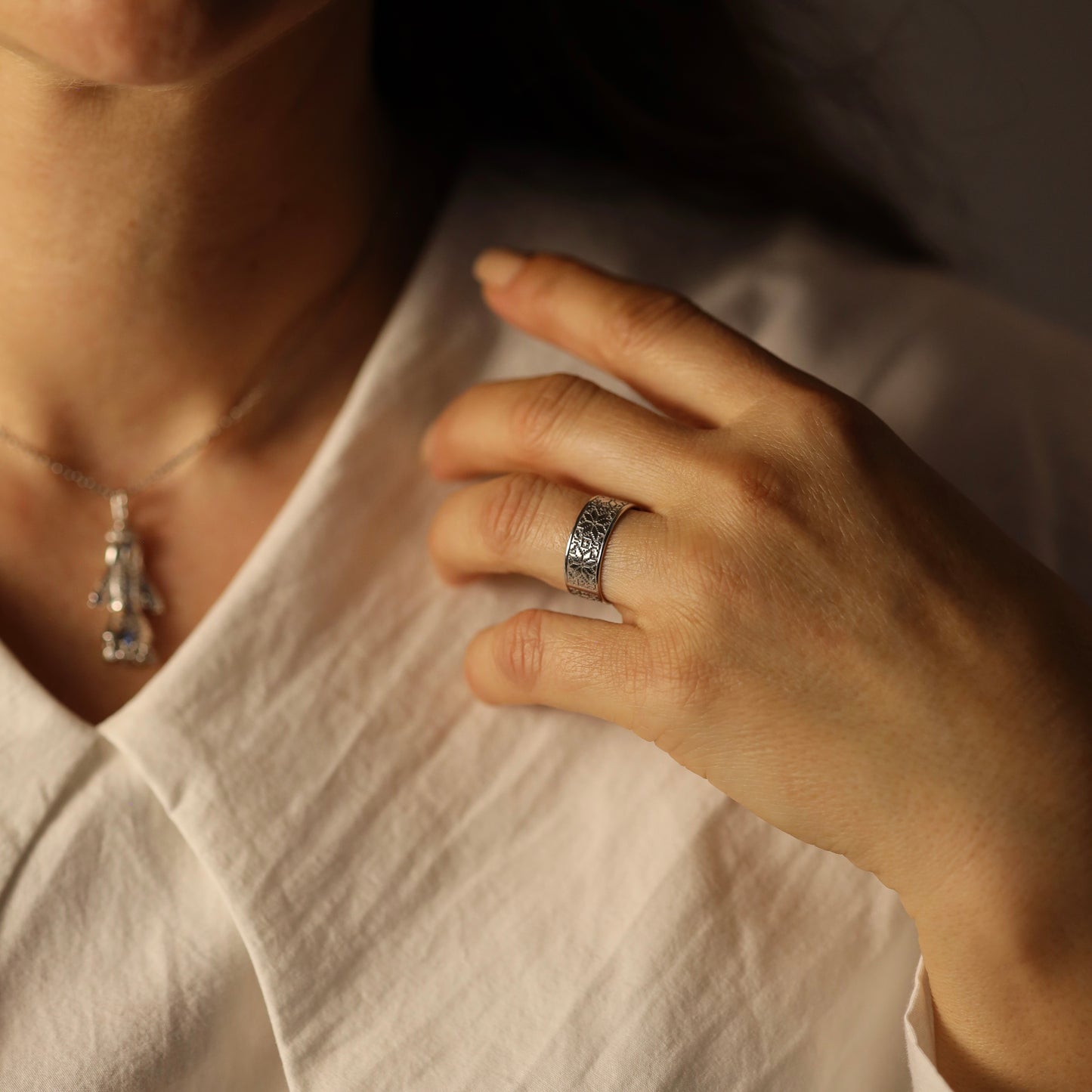Срібна каблучка “Вишиванка” | Silver Vyshyvanka Ring | Срібло 925