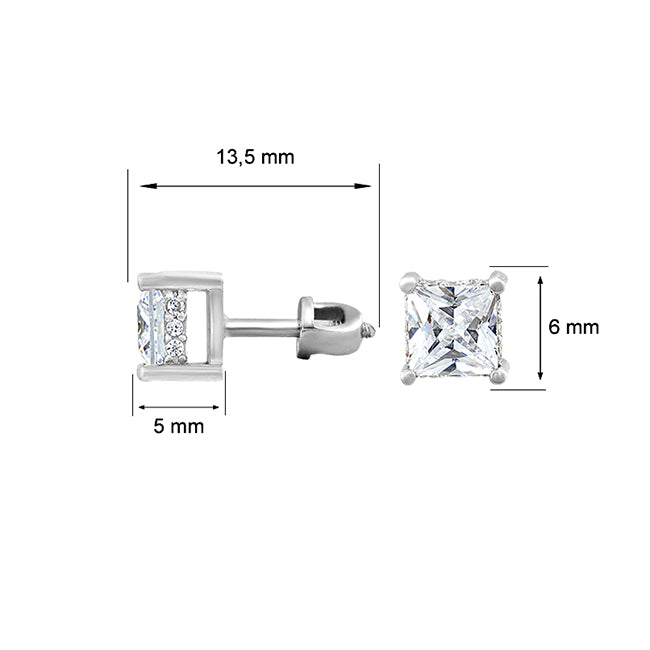 Срібні сережки 925 з фіанітами • Елоіз | Stud Earrings |20210