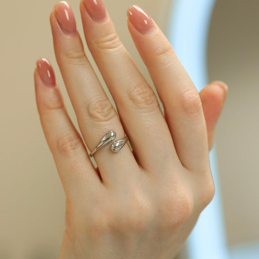 925 Sterling Silver Teardrop Ring w | Срібна каблучка Крапелька | 921