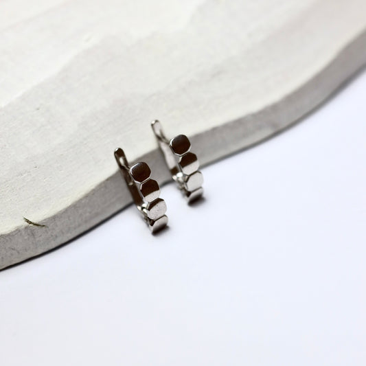 Срібні сережки з англійською застібкою|925 Silver Earrings | Minimalist Classic | 82707