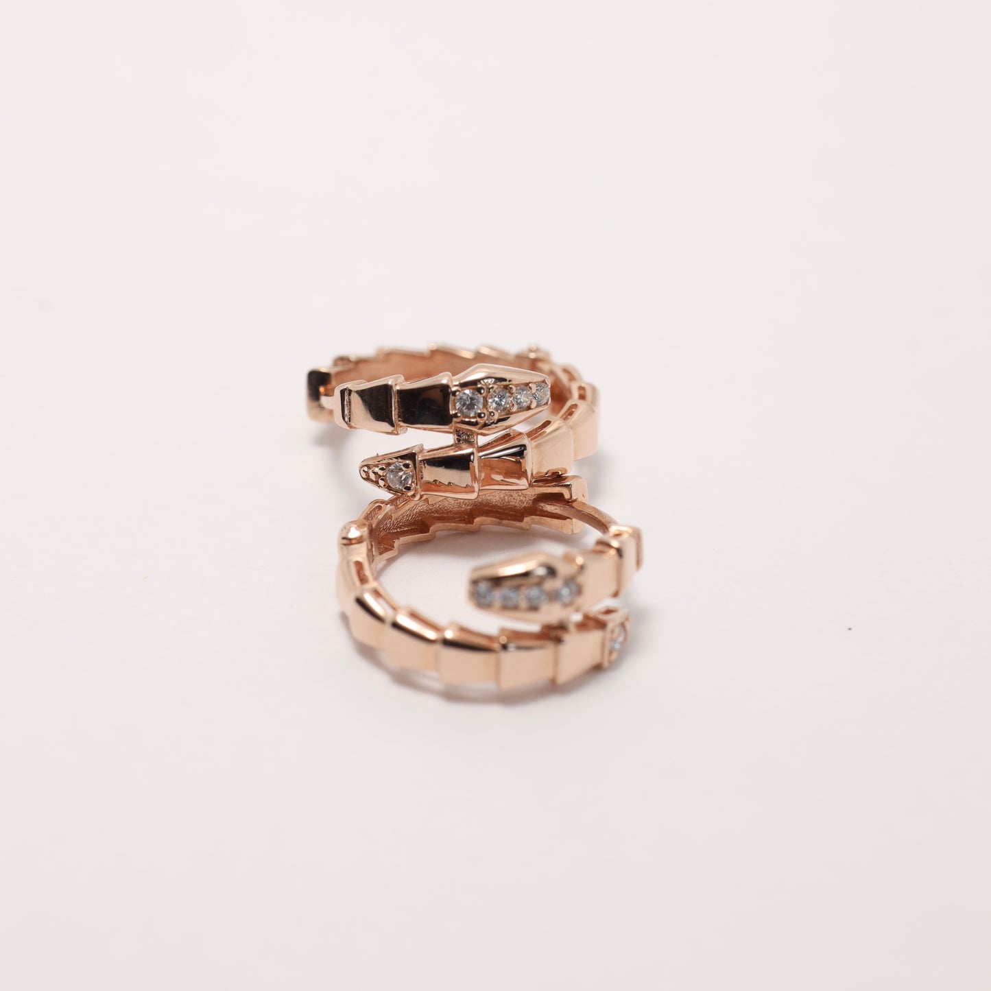 Gold-Plated Sterling Silver Huggie Hoop Earrings with Zirconia | Позолочені срібні сережки Конго з цирконієм|529