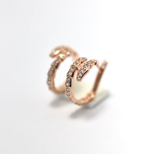 Срібні сережки /Змійка/покриття позолота 585пр/292