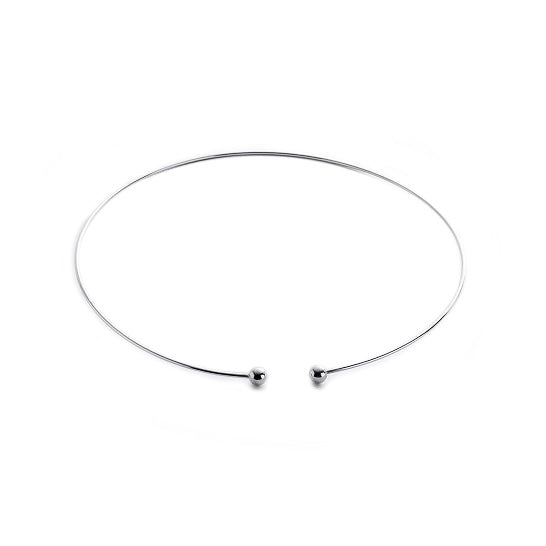 Срібне формостійке кольє 925 / Sterling Silver Minimalist Collar Necklace|1204