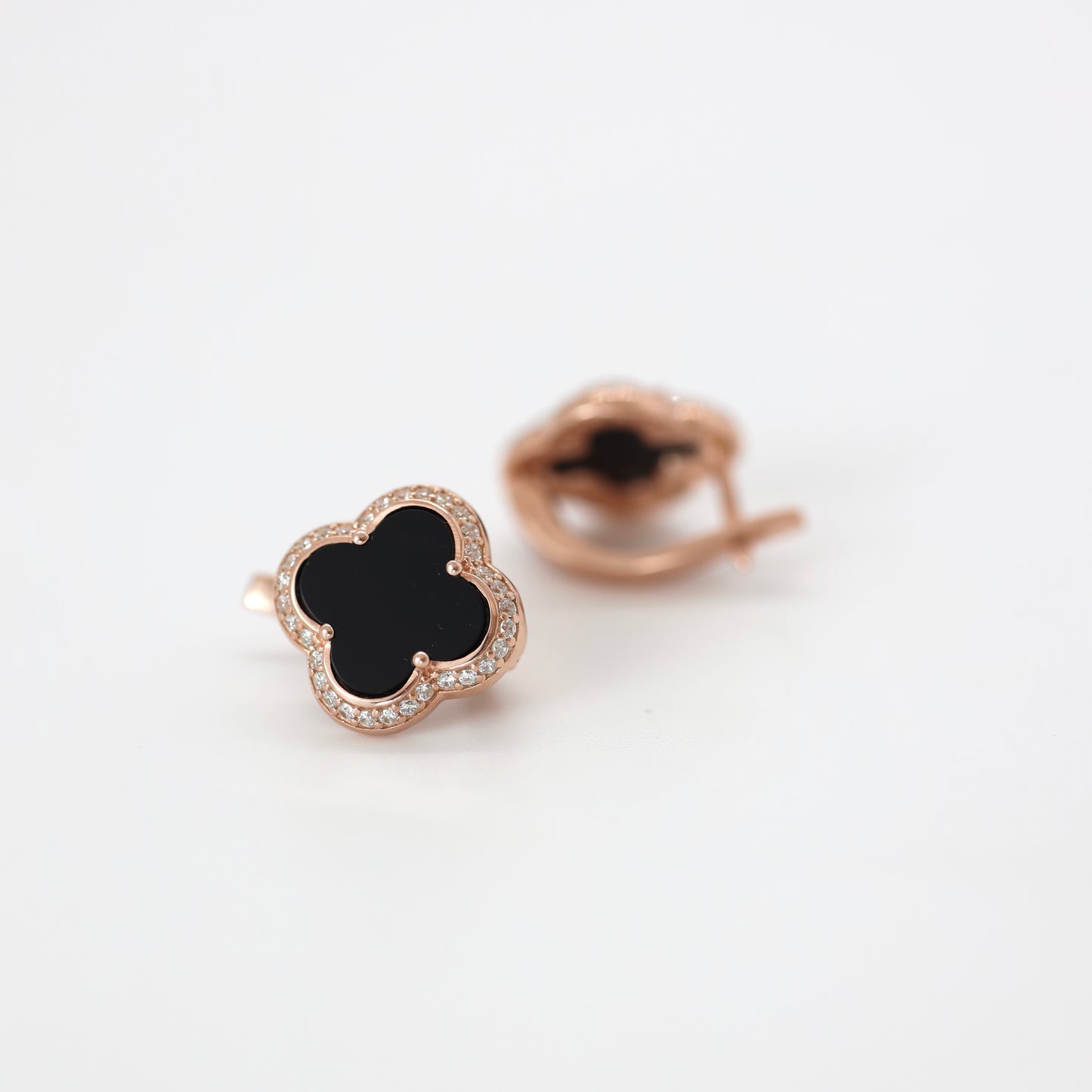 Luxury Gold-Plated Sterling Silver Jewelry Set with Black Onyx | Позолочений комплект зі срібла з чорним оніксом |339