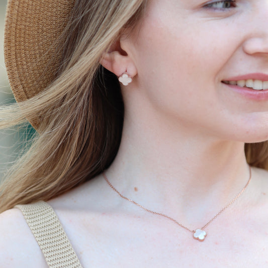 Позолочений комплект/сережки та кольє/перламутр/основа срібло 925пр/338