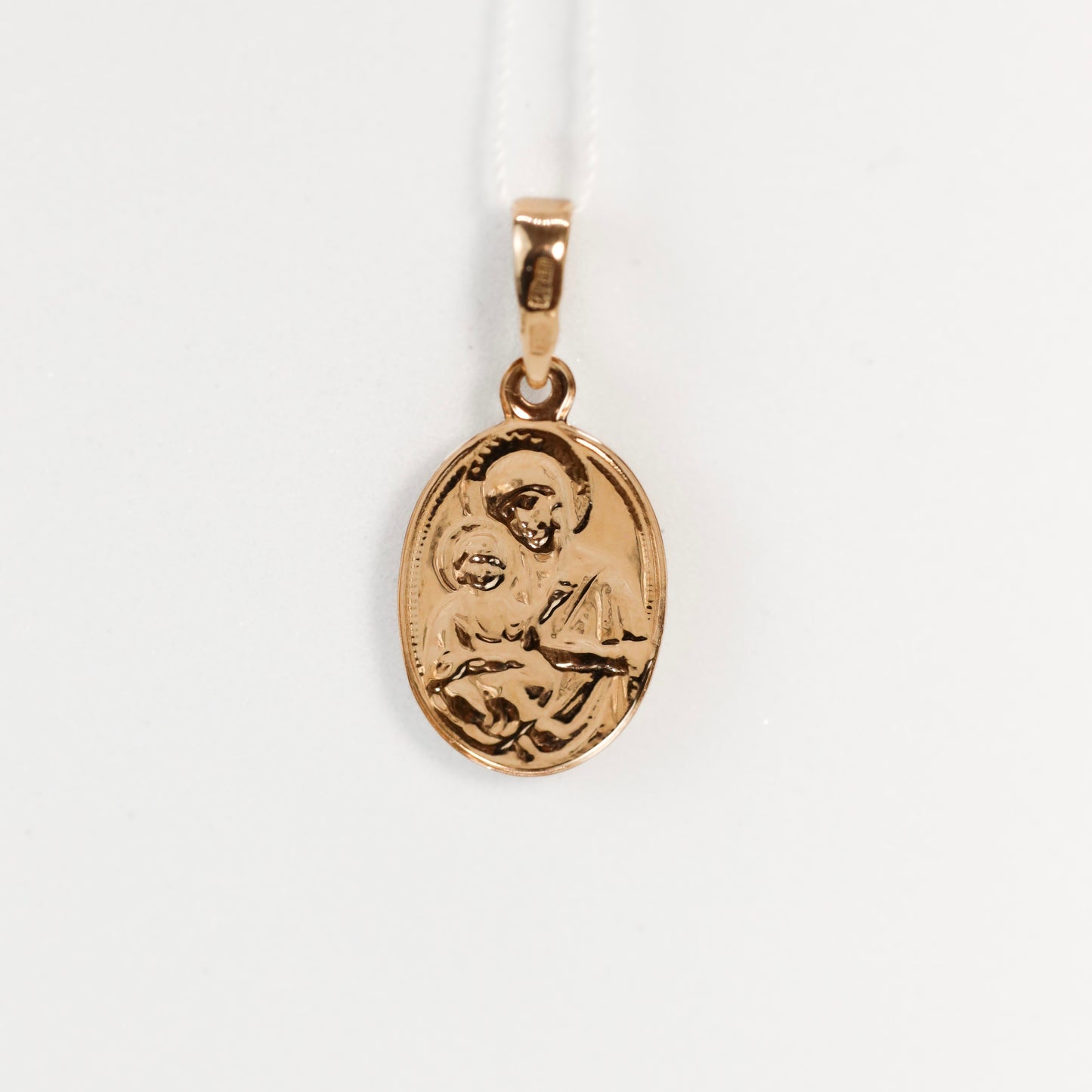 Золотий кулон-ікона Богородиця з Ісусом 585 | Gold Virgin Mary with Jesus Pendant 14k
