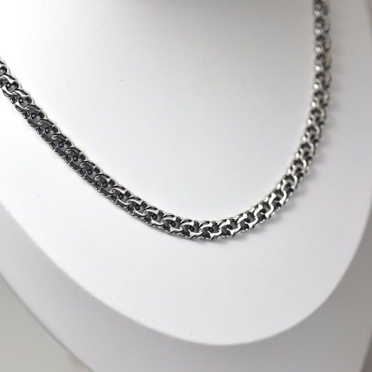 Срібний ланцюжок/плетіння потовщений Бісмарк/срібло 925пр | 1006