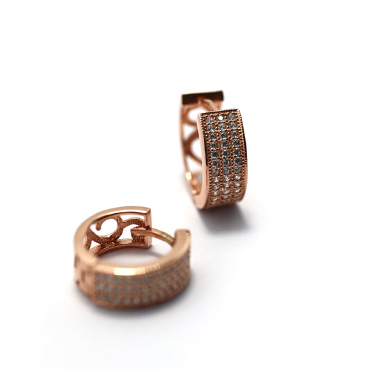 Сережки Вічна елегантність | Срібло 925 позолота фіаніти | Earrings Eternal Grace | Silver 925  | Gold Plated 585 Cubic Zirconia | 023
