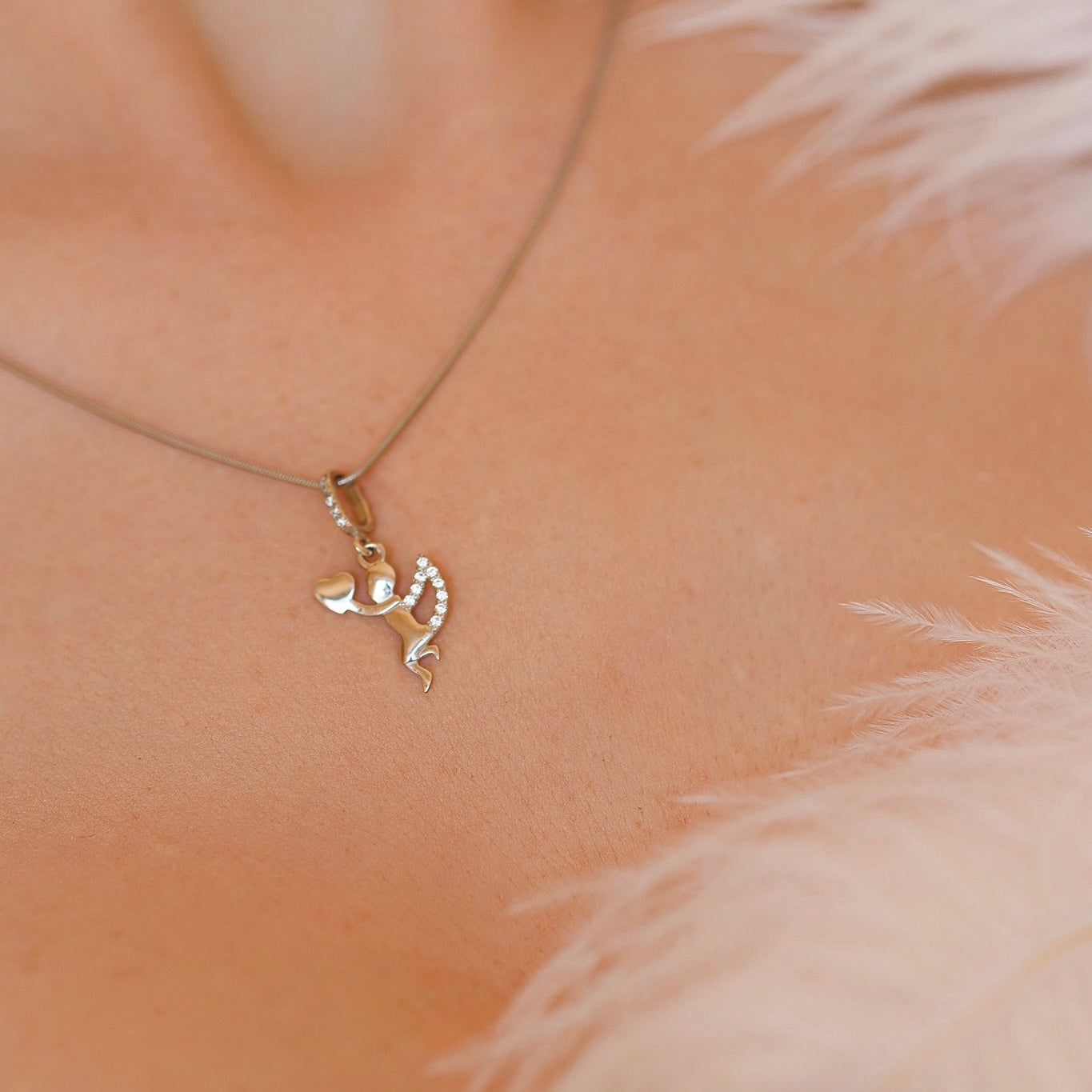 Срібний кулон Ангелик | Silver Angel Pendant 925 – Jewelry Made in Ukraine | 3832