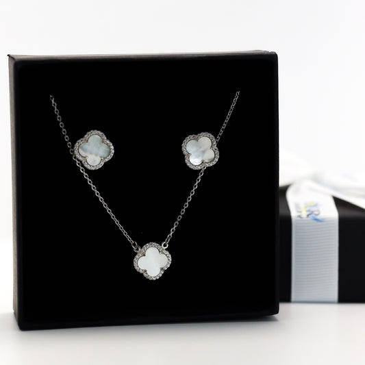 Sterling Silver Mother-of-Pearl Jewelry Set 925 | Срібний комплект з перламутром| 6141 |20354