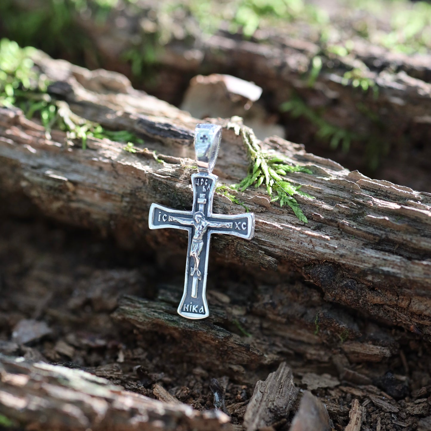 Silver Cross Pendant with Engraving – Small Size / Срібний хрестик з гравіюванням – невеликого розміру | 5189