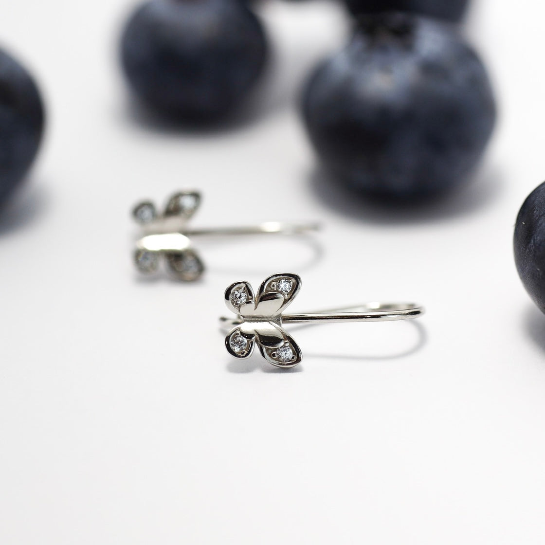 Silver Butterfly Earrings 925 | Дитячі срібні сережки Метелик|452