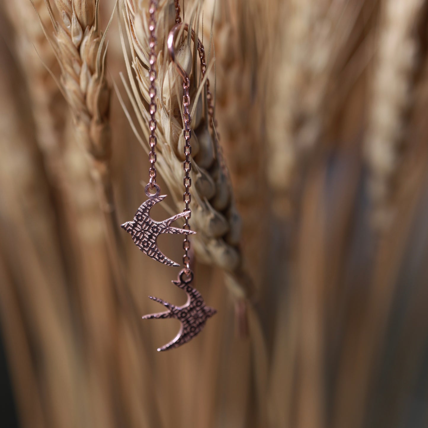 Позолочені срібні сережки Ластівка 925 | Gold Plated Sterling Silver Earrings 925 Silver | Довгі жіночі сережки | Long Dangle Earrings | Ukraine Jewelry 534