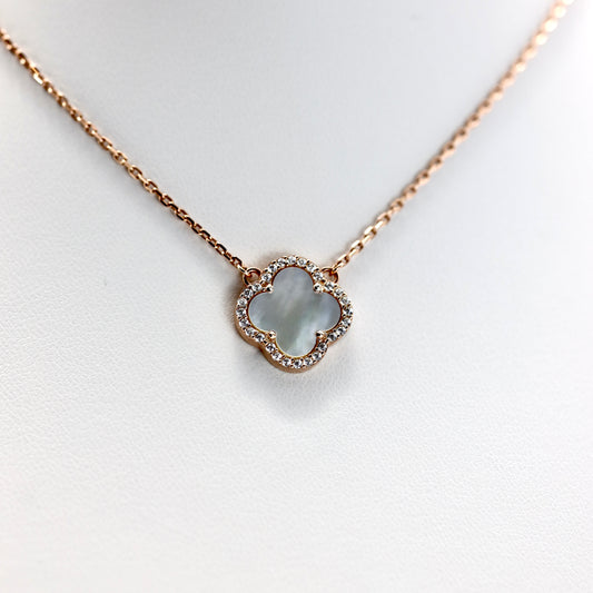 925 Silver Gold Plated Mother of Pearl Necklace | Позолочене кольє 925 | 550