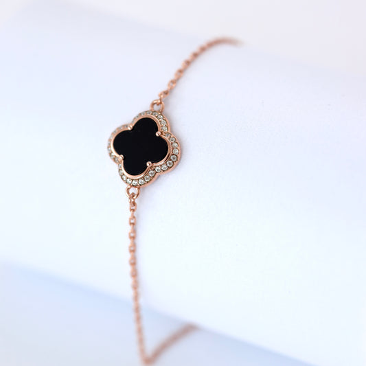 Позолочений браслет з оніксом | Gold-Plated Onyx Bracelet, Silver 925 | 339