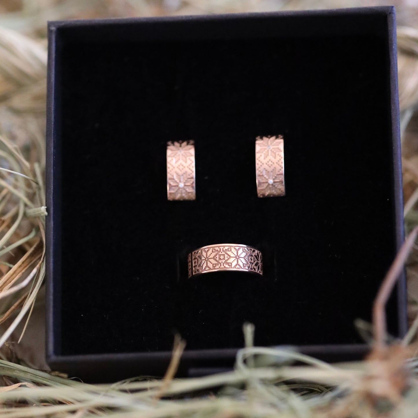 Срібна каблучка «Вишиванка» з позолотою 585 | Gold Plated Silver Vyshyvanka Ring 925 Sterling | Ukrainian Jewelry