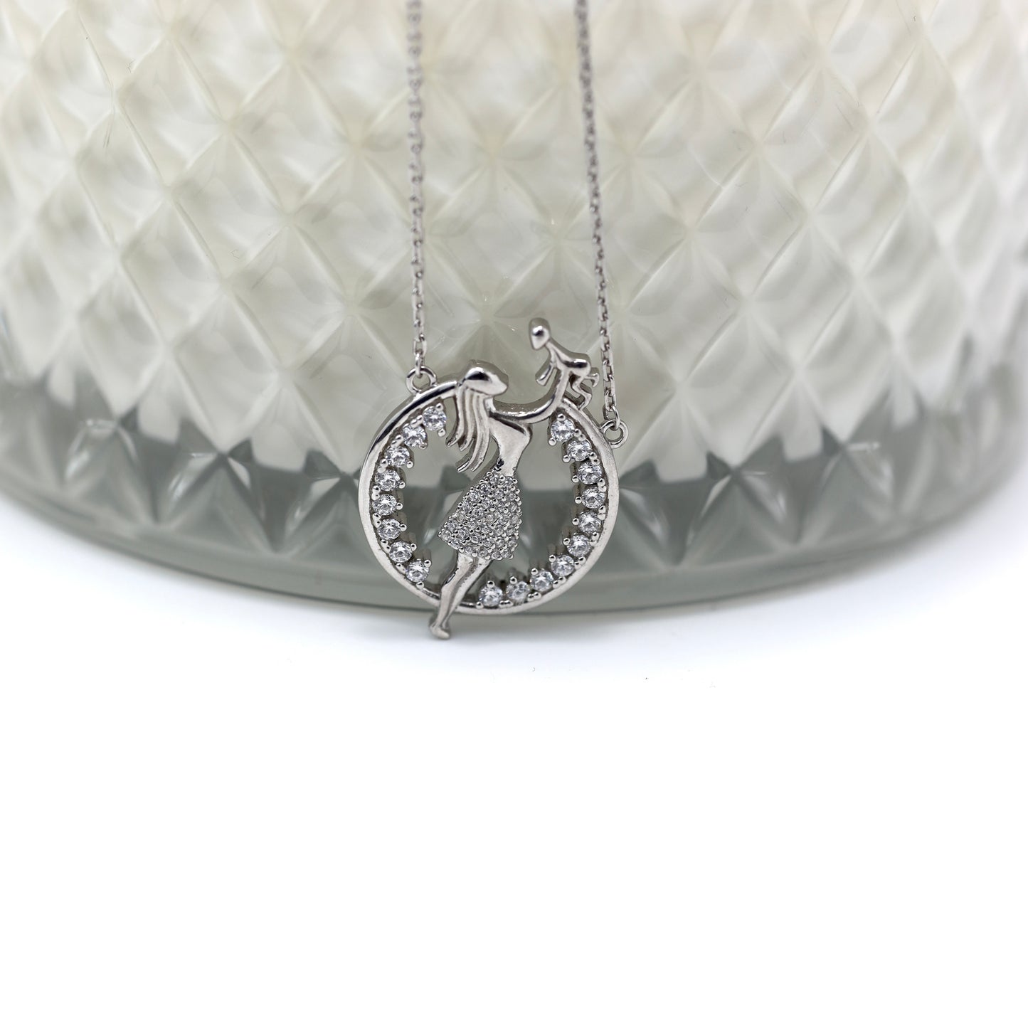 Срібне кольє Мама | Silver 925 Necklace Mom | 647