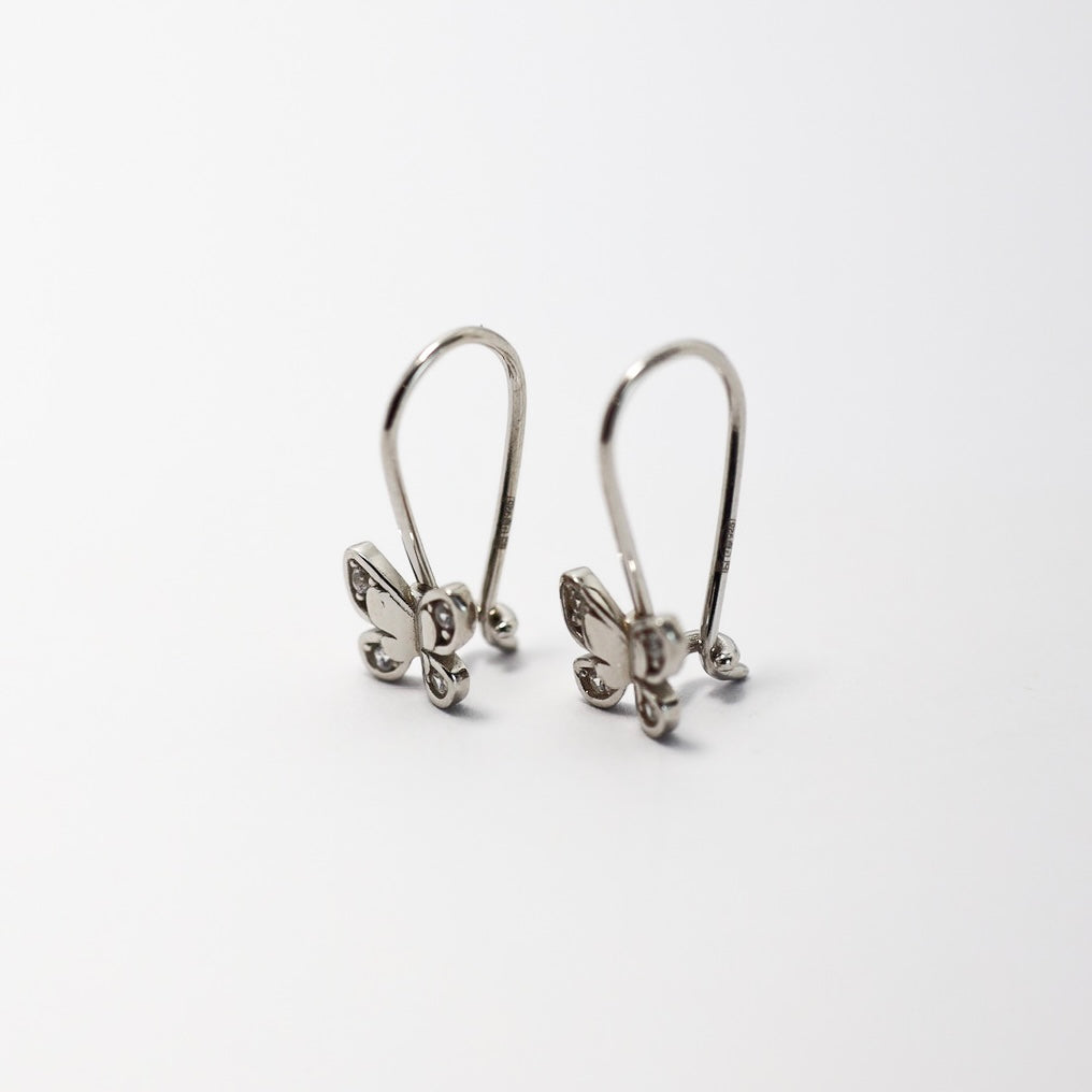Silver Butterfly Earrings 925 | Дитячі срібні сережки Метелик|452