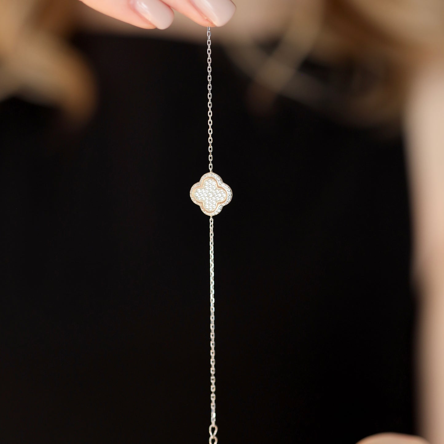 Срібний комплект з золотою напайкою 375 | Каблучка + Браслет 925 | Silver Jewelry Set w/ 9K Gold Accent | Ring & Bracelet|366